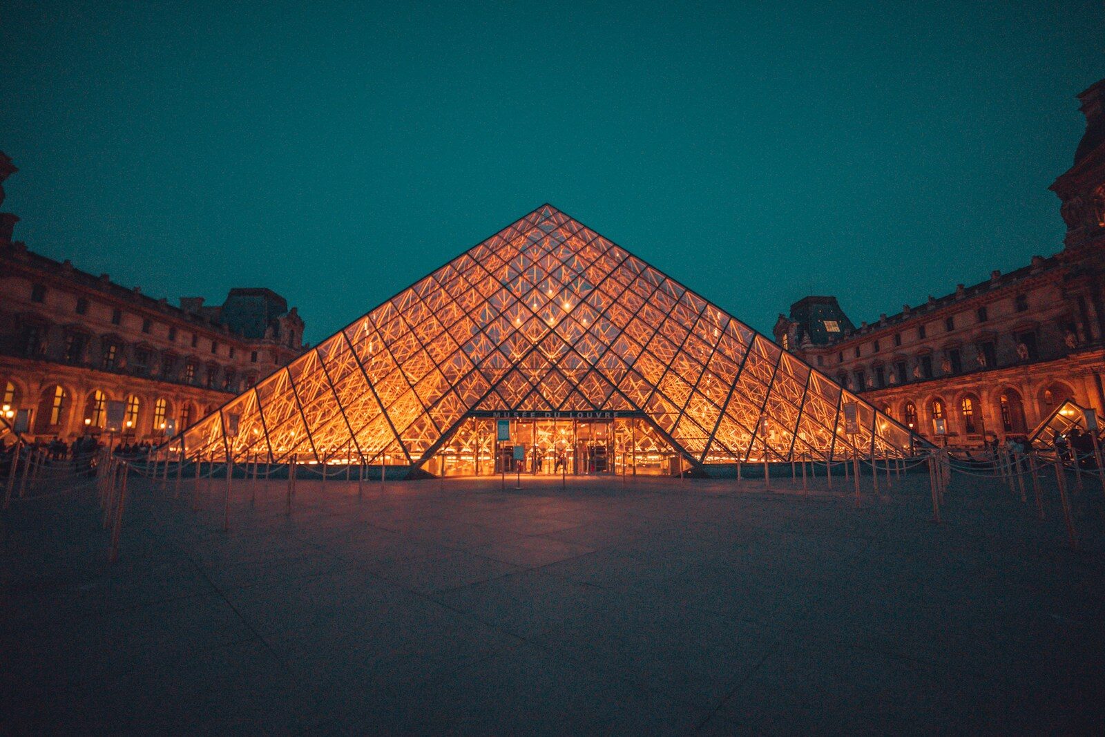 The Louvre Museum during night